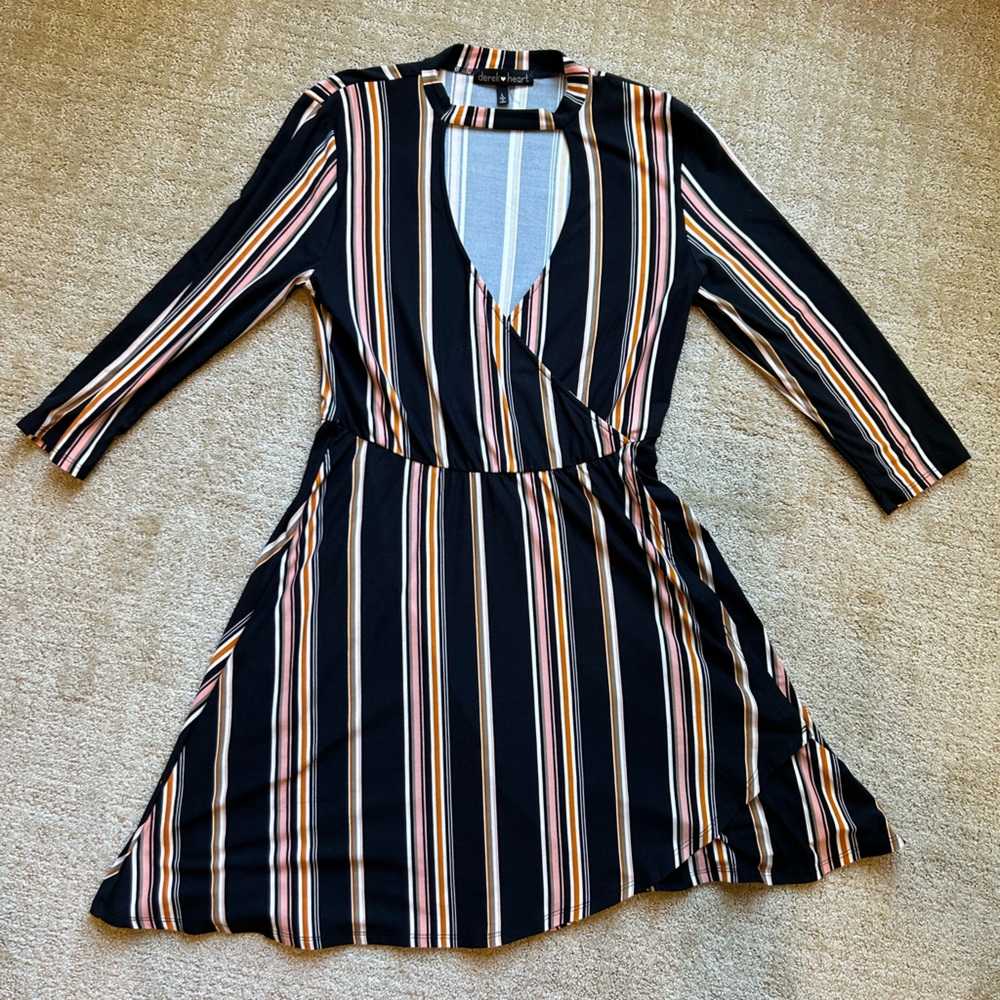 Striped Cut Out Dress